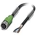 SAC-5P- 5 0-PUR/M12FS SH, Cable Assembly Sensor/Actuator 5m 22AWG Circular 5 POS F