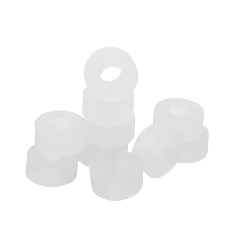 STOBAZA 10pcs Inflatable Chuck Seal Valve Stem Silicone Seal Inflation Nozzle Silicone Seal Tire Valve Gasket Inflation Chuck Gasket Tire Inflator Gasket Air Chuck Gasket White