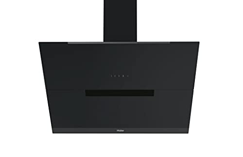 Haier-I-Link-HADG9CS46BWIFI-Campana-extractora-decorativa-90cm-WIFI-Potencia-937-m3h-270W-5-Velocidades-Silenciosa-63-db-Filtros-carbono-2-Filtros-Antigrasa-Luz-LED-Clase-A-Cristal-Negro
