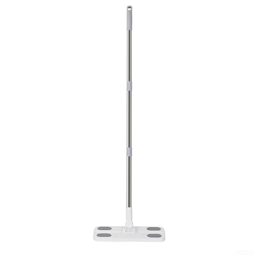 Minflora Mopa reutilizable con toallitas desechables para suelo, almohadillas de limpieza antiestáticas para suelos, muebles, electrónica, uso húmedo y seco, 26 x 16 x 117 cm, color blanco, 1