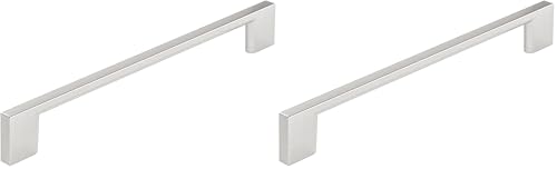 Image of Richelieu Hardware BP8160192195 Armadale Collection 7 9 /16 in (192 mm) Center Brushed Nickel Contemporary Cabinet Pull (Pack of 2)