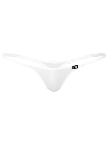 Vxuxlje Men''s Sexy Thongs Underwear Solid Color Stretchy Low Rise Micro G-String Underpants