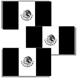 Tactical Mexican Flag Sticker. Black Mexico Flag Decal for Car, Trucks, Window, Bumper, Tool Box. Hard Hat Stickers. Resistant Vinyl. 1 Pair - 5” x 3”
