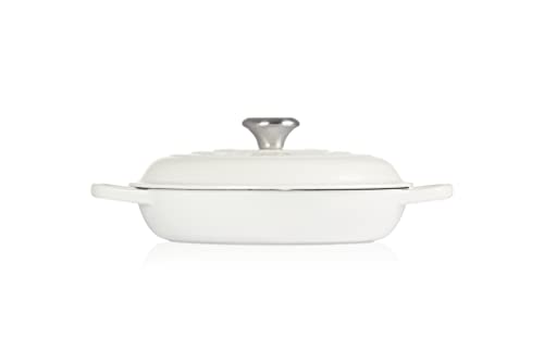Le Creuset Enameled Cast Iron Signature Braiser, 2.25 Qt., White #TOP2