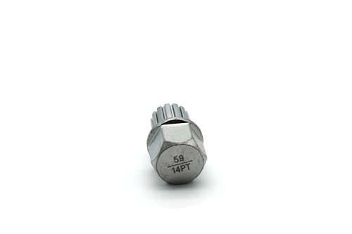 Image of TEMO 59 /14Pt Wheel Lock Lugnut Anti-Theft Lug Nut Screw Removal Key Socket S3057 for Vw Audi