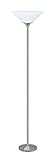 Aspen Creative 45016-11 One-Light Metal Torchiere 71' High Floor Lamp, Satin Nickel