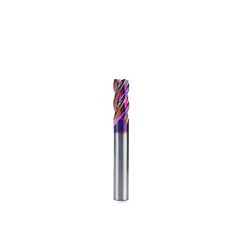Fraise en carbure HRC 65 hélicoïdale 4 cannelures pour cuivre et aluminium