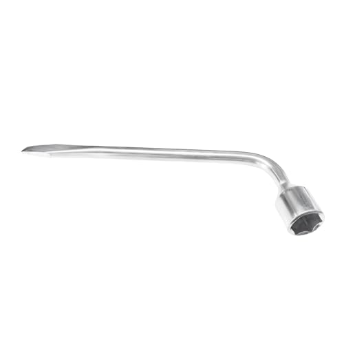 Image of Car Spare Tire Wrench, 19mm L Type Slotted End Socket Repair Tool for Jack, Carbon Steel Hexagon Auto Spare Tire Lug Wrench Tire Replacement Tool for Car, Car Accessories