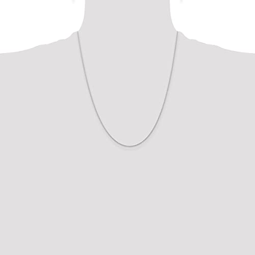 IceCarats 14K Solid White Gold 0.5mm Cable Rope Chain Twisted Link Necklace4