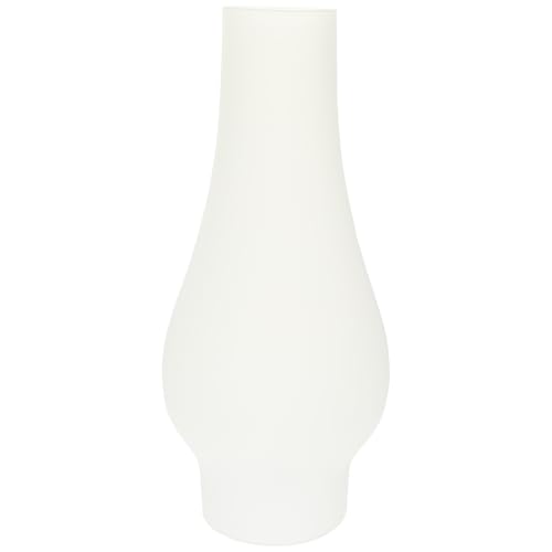 OFFIGAM Chimenea de Lámpara de Aceite de Vidrio Transparente Textura Esmerilada, Pantalla de Queroseno Resistente al Viento, Accesorio para Lámparas de Aceite, Tamaño Largo, Uso