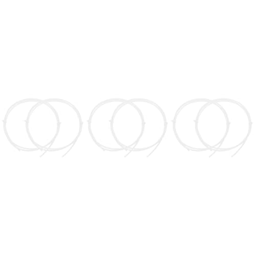 Gatuida 6pcs 2mm Inner Diameter by 3mm Outer Diameter Ptfe Tubing for Printer Accessories Remote Nozzle Feeding Tube Pip