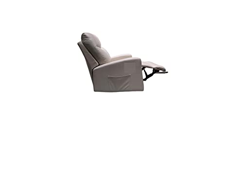 Image of IRS Cream Leatherette Motorized Recliner Chair