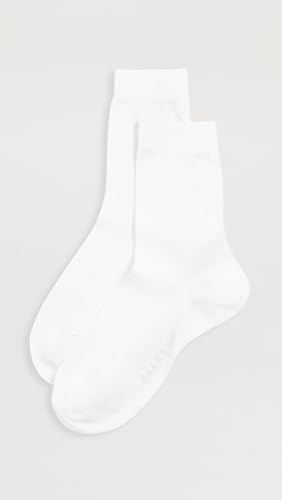 Image of FALKE Women's Cotton Touch Ankle Socks, White, S-M, Small-Medium