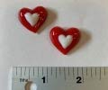 FS USA Mega Marbles Festive Glass Shapes Red and White Hearts 18/Box …