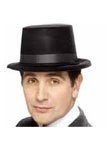 Smiffys Black Flocked Topper Hat with Band - Pack of 2