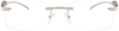 Vintage Rimless Rectangle Sunglasses for Women and Men, Retro Gold Frameless Metal Frame Colored Lens UV400 Eyewear2