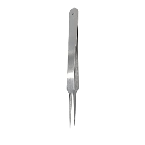 Scientific Labwares Jewelers Micro-Precision Forceps No. 5, Ultra Smooth Grip, Ultra Thin Tips (Jeweler's Tweezer No.5)