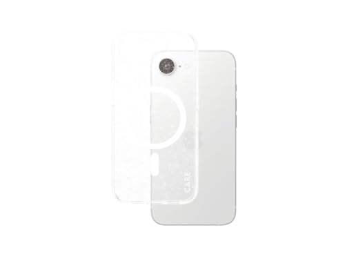 PanzerGlass Coque iPhone 16e MagSafe anti-choc motif étoile éclairée blanc