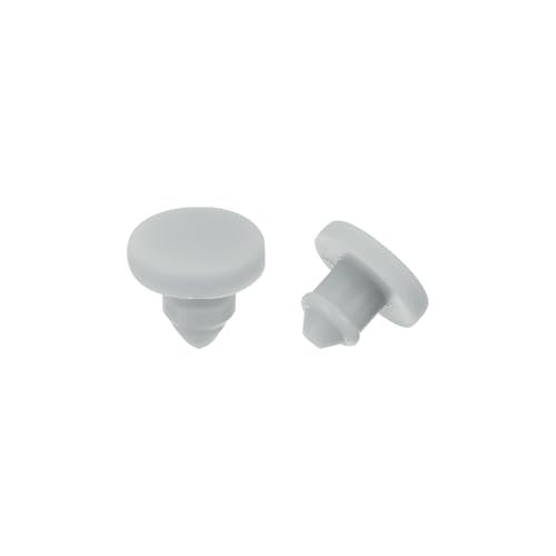Image of MECCANIXITY 20pcs Silicone Snap in Locking Hole Plugs,3.5mm /0.1 Inch Mounting Diameter Narrow Groove Width 2mm Panel Seal Cover Round for Kitchen Bulkheads Waterproof Sealing Plugs Grey