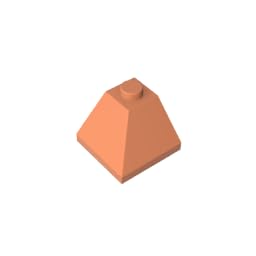 Gobricks 3045 Slope Brick 2x2 Double-Sided Corner Sloped Brick 50 Pieces GDS-621 Compatible with Lego Building Blocks Color:Nougat — image 1