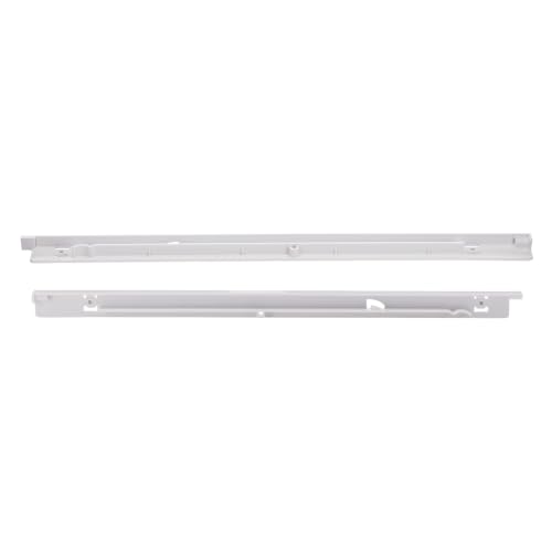 Smart Choice 240530601 & 240530701 Refrigerator Meat Pan Hanger Track Set Compatible with Frigidaire Compatible with Kenmore Refrigerators Left & Right Drawer Slide Rails