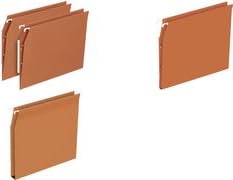 L'OBLIQUE 38636 Dossier suspendu Économique Kraft 220 g Armoire Entraxe 330 mm H 275 mm Fond V Boîte de 25 Orange
