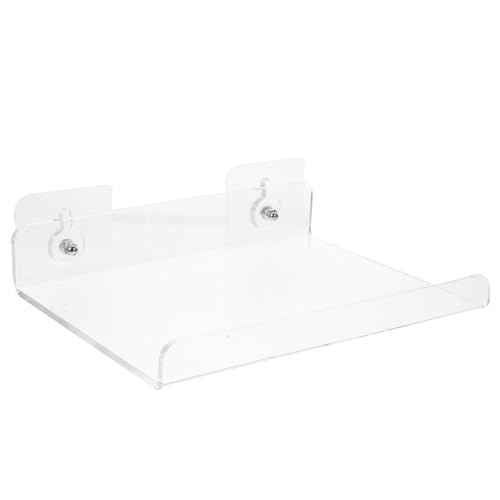 Estante de pared sin taladro de acrílico transparente baño 2