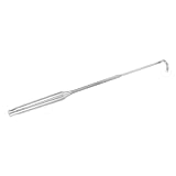 Cabilock Edelstahl Feuerhaken 53cm für Feuerstelle und Kamin, Silber