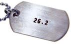 Running - 26.2 Stainless Steel Dog Tag