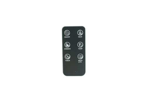 Remote Control for Greystone 324-000081 324-000084 324-000145 324-000146 RC1007A-W36BLFW F2655T F4711 RC1007A-W36SSCW-1 W36BCFW W36BLFW W36BLFW-1 W36SSCW-1 W36SSLW Wall Mounted Fireplace Heater