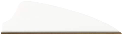 Q2i Fusion-II Shield Cut Arrow Vanes - Pack of 100, Lightweight Fletching Vanes with Tri-Fusion Vane Adhesion Technology for Archery Accessories, Feather Fletching & Arrow Fletchings (White)