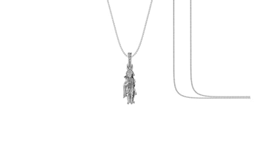 Colgante de plata de ley 925 antialérgico con dije de God Ram talla S unisex