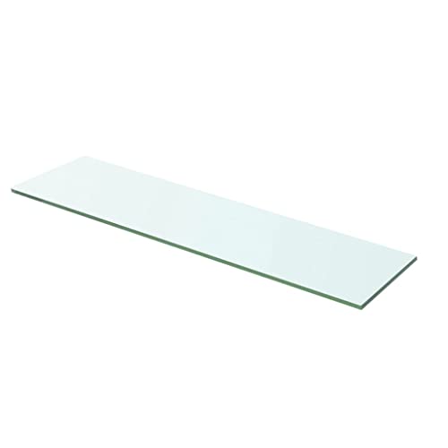 FIRBNUS 60x12x0.8 cm Estante Flotante de Cristal Baldas Estanteria Baño Panel de Estante Colgante Estante Expositor de Pared Suspendidas de Tablero Estanterías Transparente Vidrio Templado