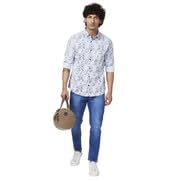 Image of Spykar Men's Regular Fit N /A Full Sleeve Printed Casual Shirts