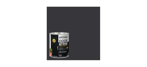 Rust-Oleum 369383 Advanced Dry Door & Trim Paint, Quart, Satin Black