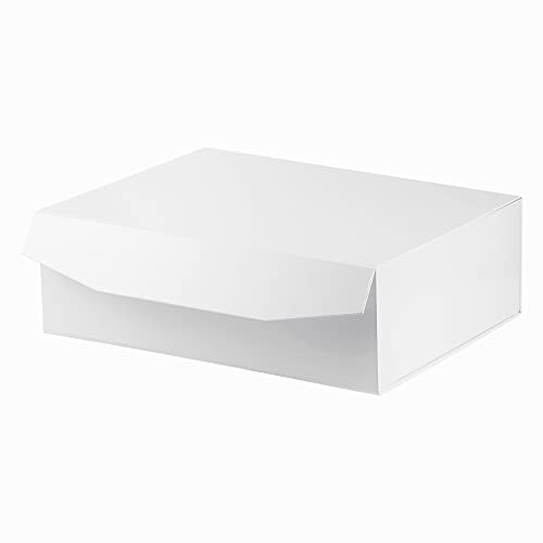 1 Pcs 6x6x3 Inch Blue Magnetic Gift Box Small Magnetic Box with Crinkle Paper Blue Small Gift Box with Shredded Paper Luxury Gift Boxes with Lids for Presents
