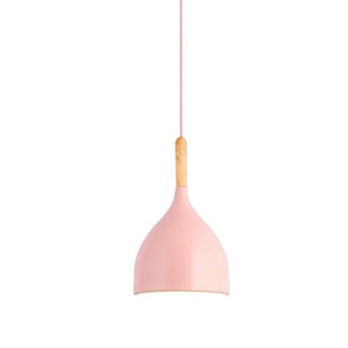Lámpara de metal colorida y simple rosa para dar vida al comedor rústico