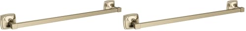 Amerock BH36093BBZ | Golden Champagne Towel Bar | 18 in (457 mm) Towel Rack | Stature | Bathroom Towel Holder | Bathroom Hardware | Bath Accessories (Pack of 2)