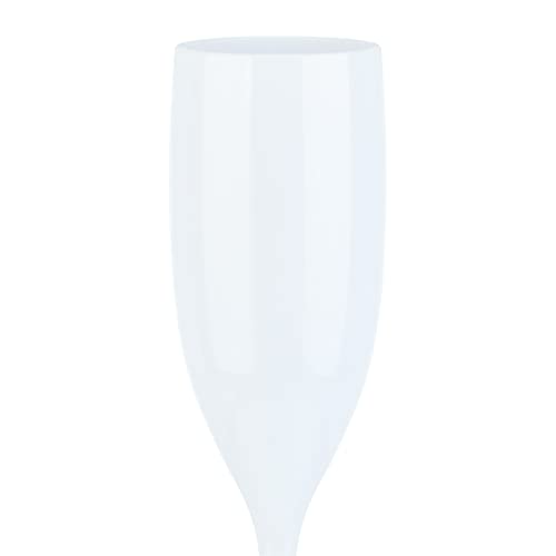 Copas de plástico para champán Relaxdays sofisticadas copas reutilizables e irrompibles blancas 7