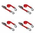 Ratchet Tie Down Straps , 1In 25Mm Red Rust Proof Ratcheting Securing Straps For Vehicle Ship Transport #TOP3