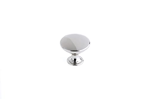 Image of Richelieu Hardware BP904125140 Copperfield Collection 1-inch (25 mm) Chrome Functional Cabinet and Drawer Mushroom Knob for Kitchen, Bathroom, and Furniture