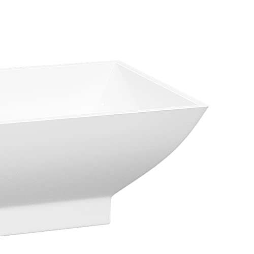 Badewanne, Badezimmer, freistehende Badewanne, Einweichbadewanne für Erwachsene, Haushaltsbadewanne, große Kapazität, einfache Badewanne, geeignet zum Baden und Einweichen in Weiß – Bild 3