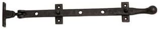 Van Dyke’s Restorers Oil Blackened Iron Window Stay — 12 Inch Casement Window Stay with Pivoting Bar, Multiple Open Positions, Durable Iron Hardware in Oil Blackened for Vintage & Traditional Windows