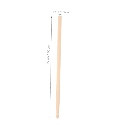 Baquetas Abaodam de madera natural, 2 pares, para actuaciones en escenario, agarre cómodo, para baterías de jazz y percusión versátil, rendimiento confiable y excelente jugabilidad miniatura 2