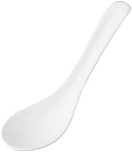 Set of 10 White Porcelain Soup Renge, 1.7 x 5.6 inches (4.3 x 14.2 cm), 1.2 oz (35 g), Forenge, Ramen Shop, Chinese Tableware, Asian Cuisine, Restaurant, Commercial Use,