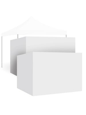 Set 4 Teli Laterali Per Gazebo 3X3M Con Velcro Bianco