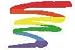 Rainbow Squiggle Static Cling