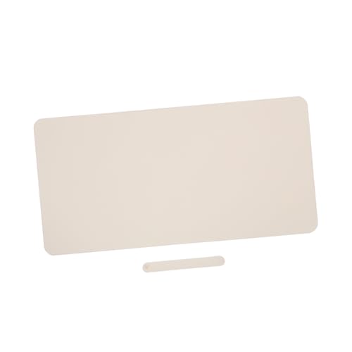 Grand tapis de souris bureau 80x40 cm beige clair en tissu synthétique