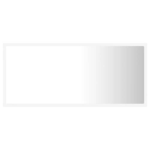 Miroir LED RVB Mangloder en acrylique blanc avec éclairage moderne et port USB