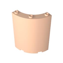 XYEIUGO 30562 Door Panel 4x4x6 Quarter Cylinder, Light Flesh, 10 PCS